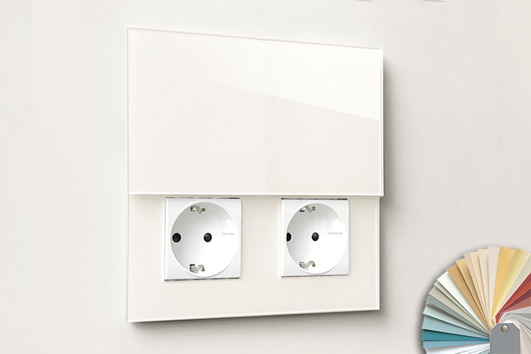 Design-Steckdose 2 fach Socket beige by Rohde-Rohde